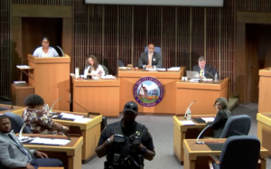 The Wilmington City Council voted down a controversial rent stabilization ordinance, triggering outrage from residents and a brief disruption of the meeting. (Photo: WITN Channel 22)